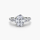 Five Stone Ring with Pavé Band The Perfect Carat