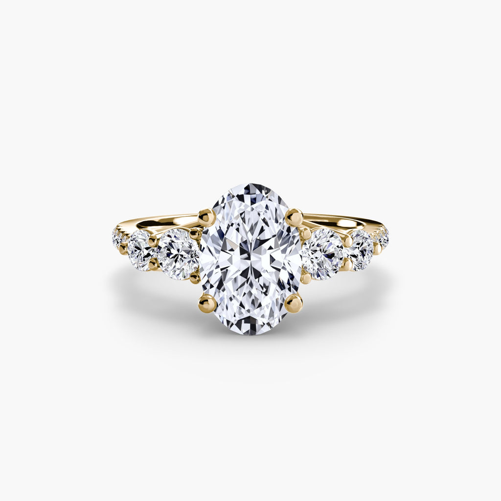 Five Stone Ring with Pavé Band The Perfect Carat