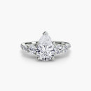 Five Stone Ring with Pavé Band The Perfect Carat