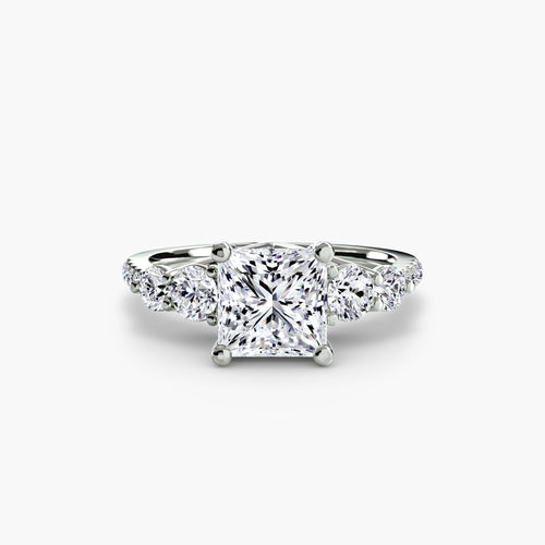 Five Stone Ring with Pavé Band The Perfect Carat