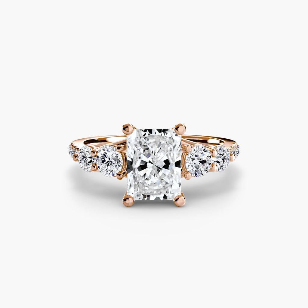 Five Stone Ring with Pavé Band The Perfect Carat