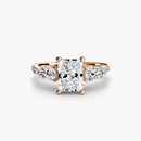 Five Stone Ring with Pavé Band The Perfect Carat