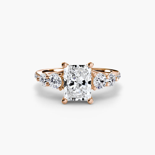 Five Stone Ring with Pavé Band The Perfect Carat