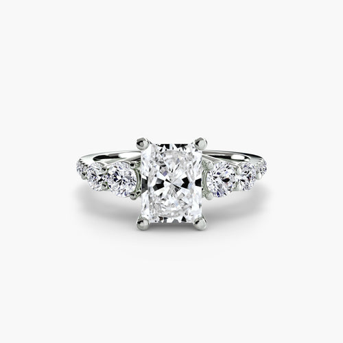 Five Stone Ring with Pavé Band The Perfect Carat