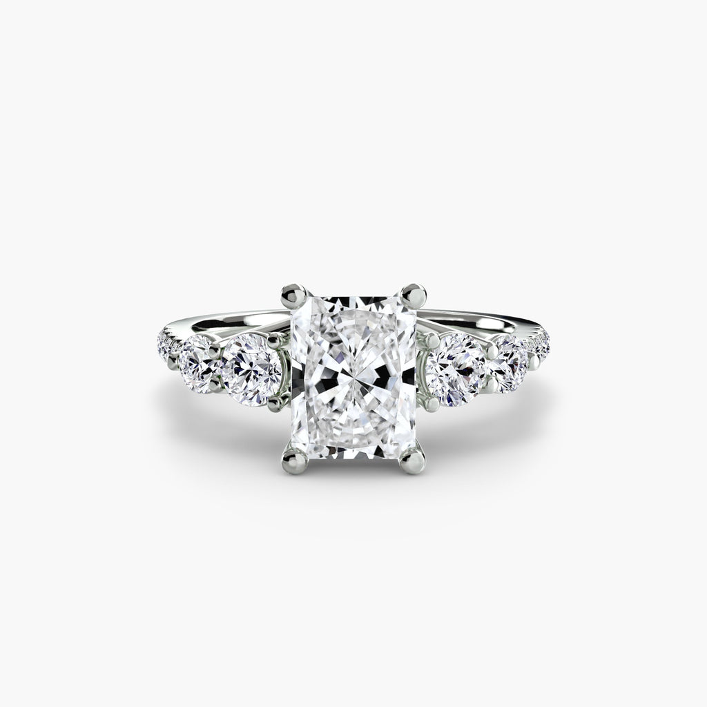 Five Stone Ring with Pavé Band The Perfect Carat