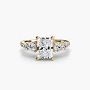 Five Stone Ring with Pavé Band The Perfect Carat