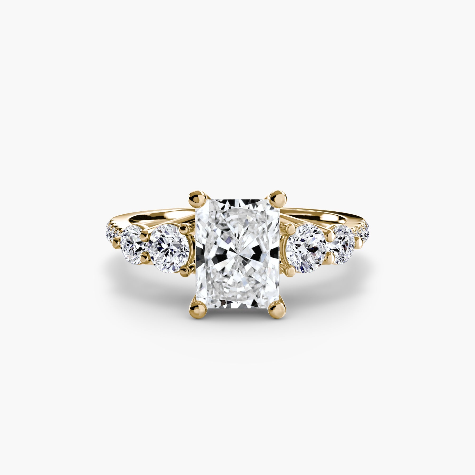 Five Stone Ring with Pavé Band The Perfect Carat