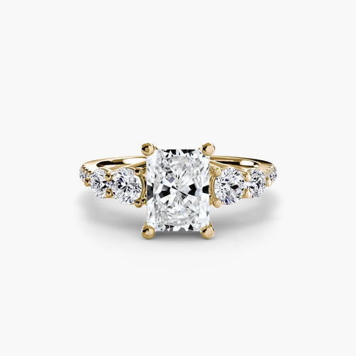 Five Stone Ring with Pavé Band The Perfect Carat