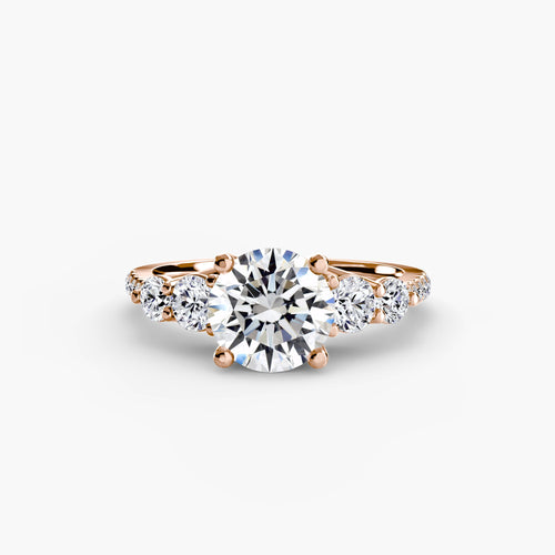 Five Stone Ring with Pavé Band The Perfect Carat