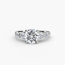 Five Stone Ring with Pavé Band The Perfect Carat