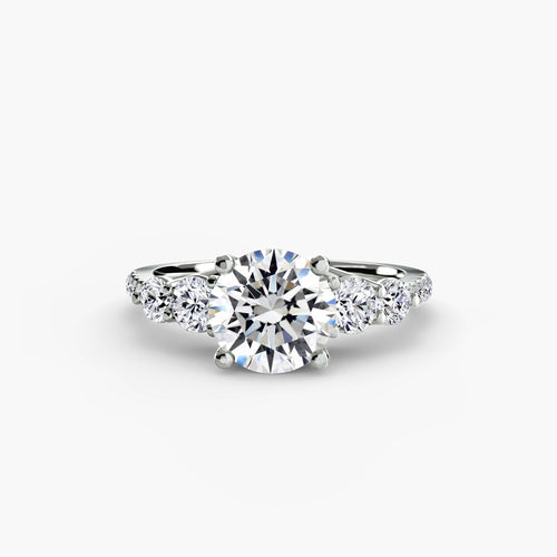 Five Stone Ring with Pavé Band The Perfect Carat
