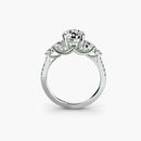 Five Stone Ring with Pavé Band The Perfect Carat