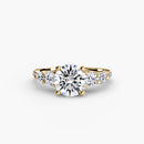 Five Stone Ring with Pavé Band The Perfect Carat