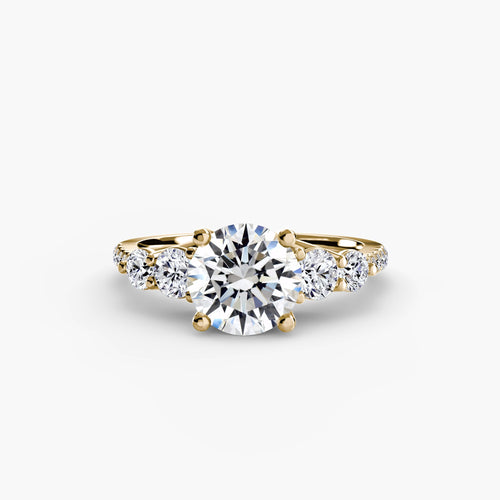 Five Stone Ring with Pavé Band The Perfect Carat