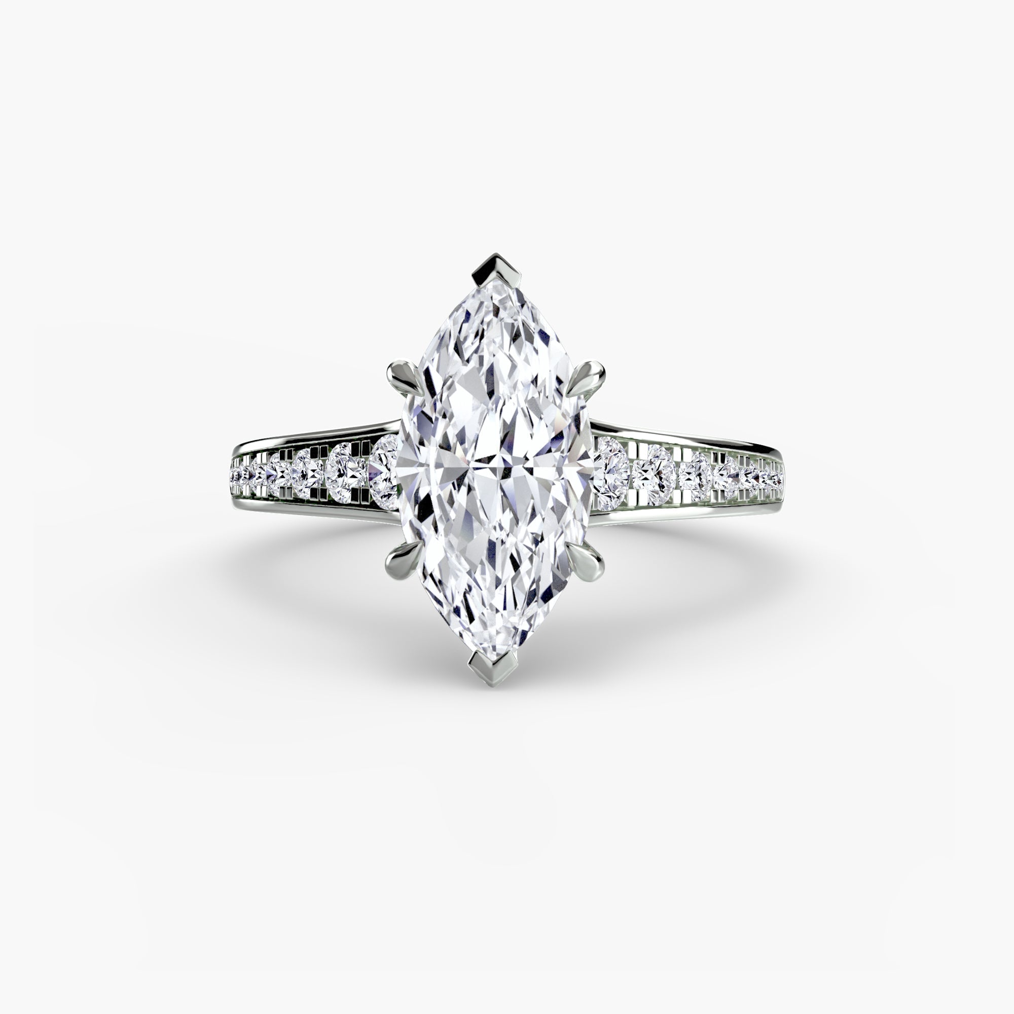 Solitaire with Pavé 7 The Perfect Carat