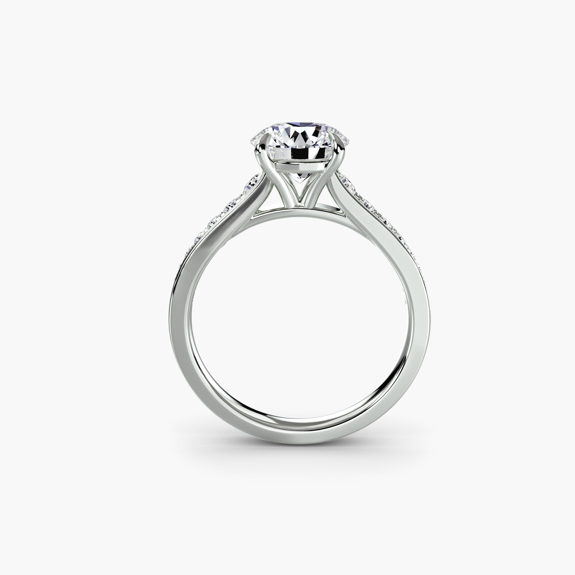 Solitaire with Pavé 7 The Perfect Carat