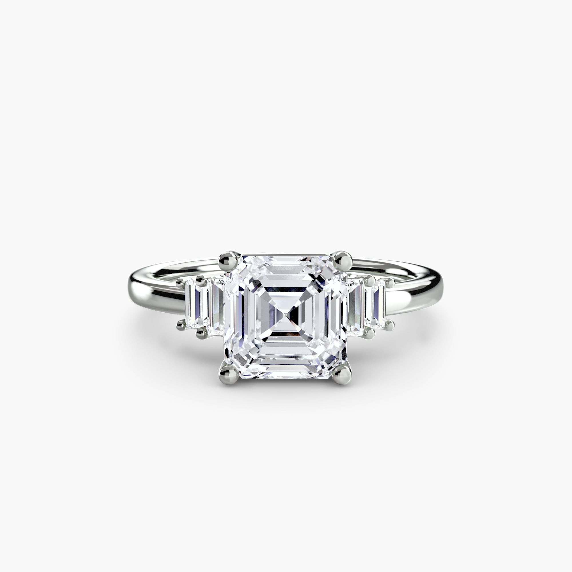 Baguette Accent Solitaire The Perfect Carat