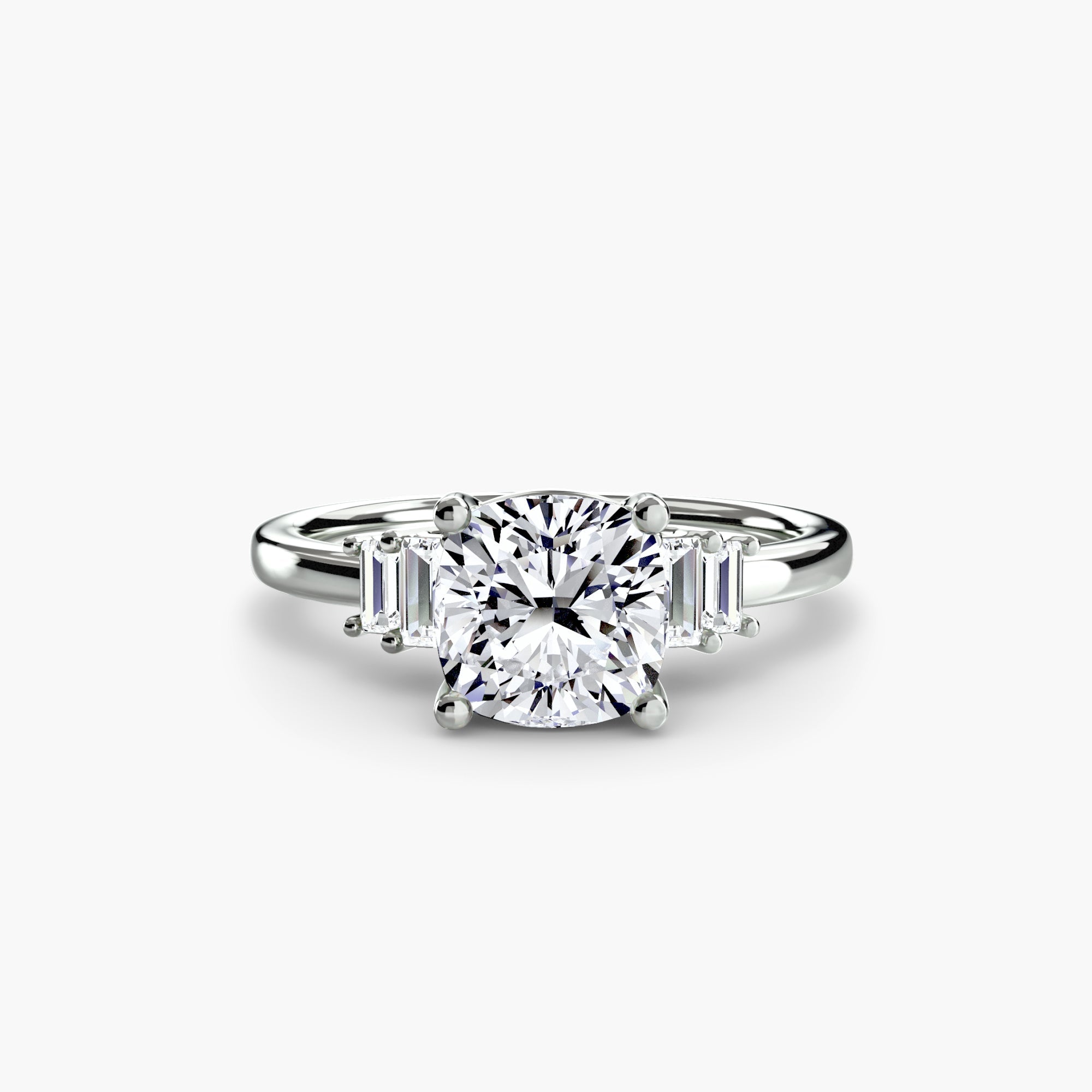 Baguette Accent Solitaire The Perfect Carat