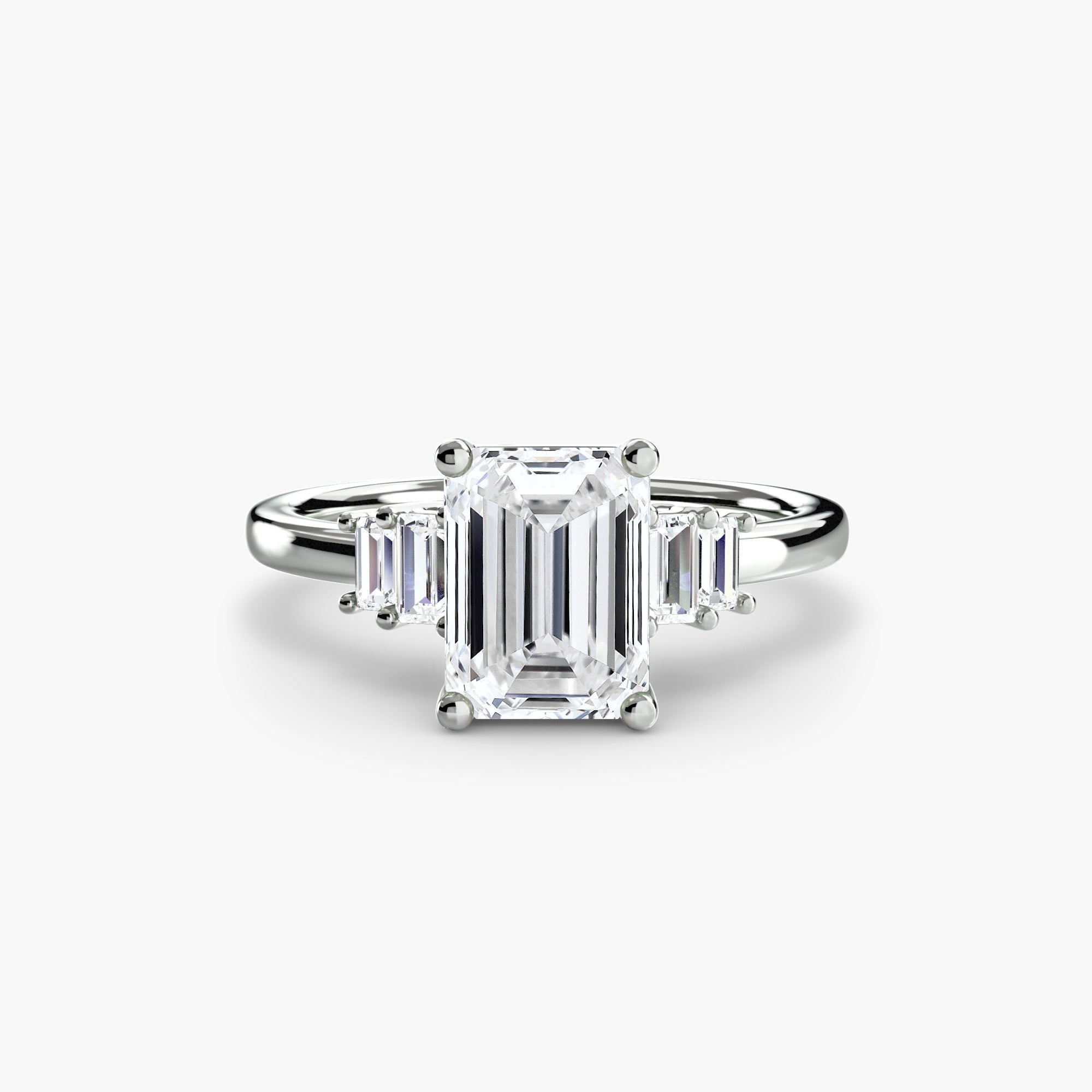 Baguette Accent Solitaire The Perfect Carat