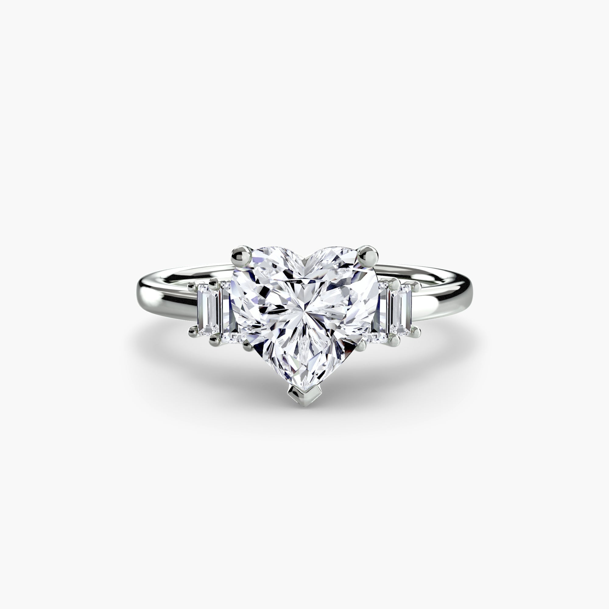 Baguette Accent Solitaire The Perfect Carat