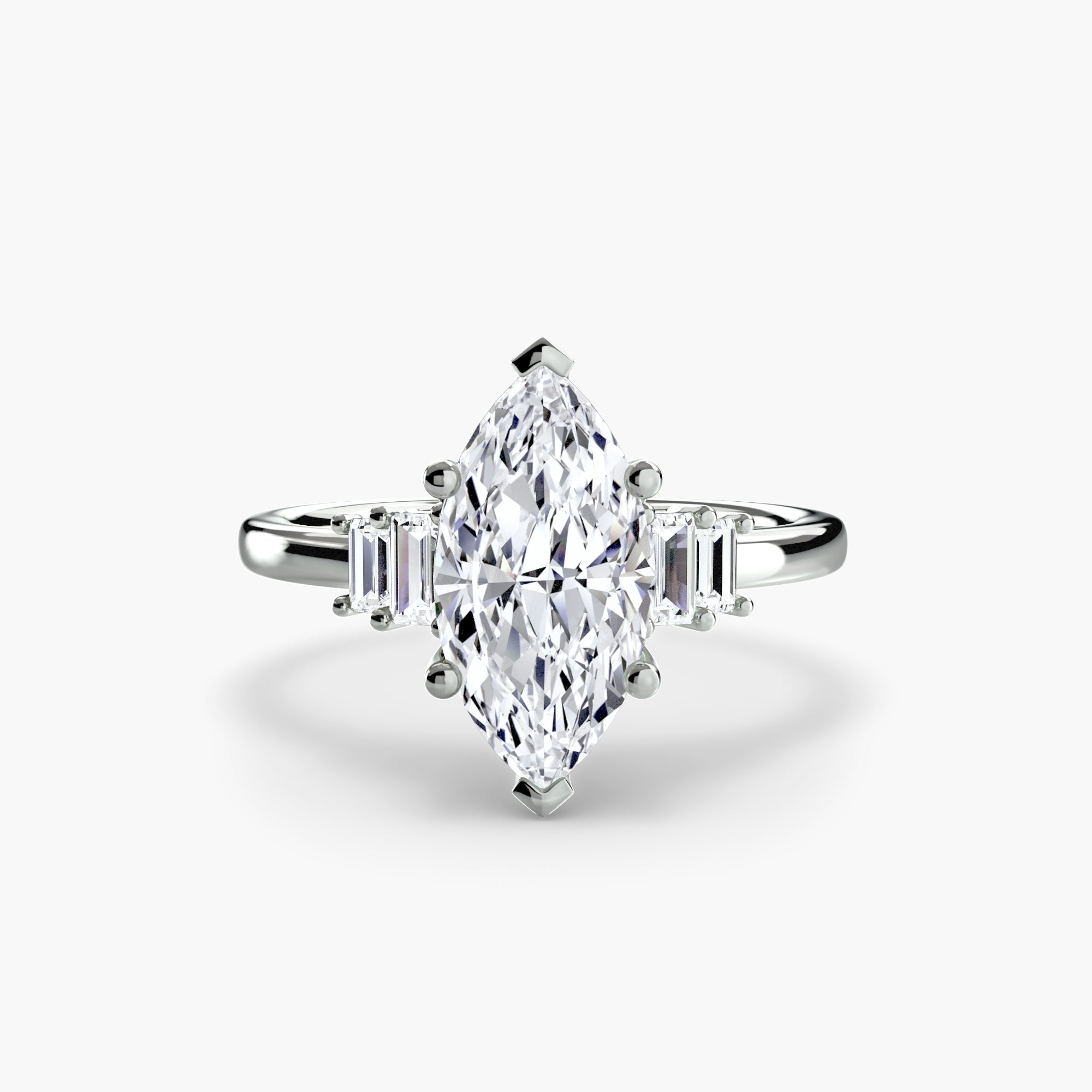 Baguette Accent Solitaire The Perfect Carat