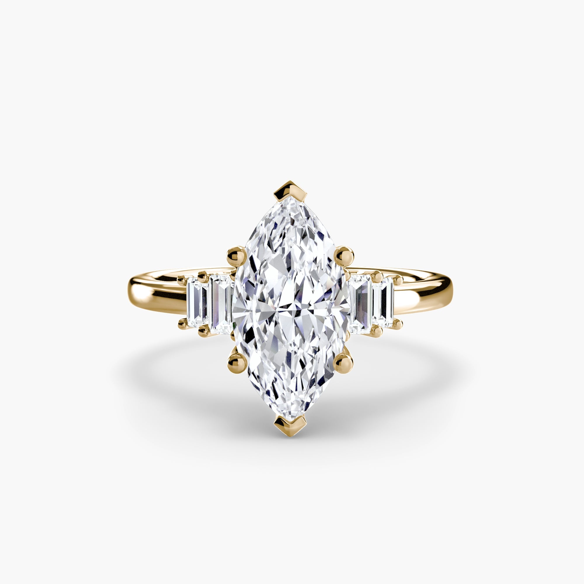 Baguette Accent Solitaire The Perfect Carat