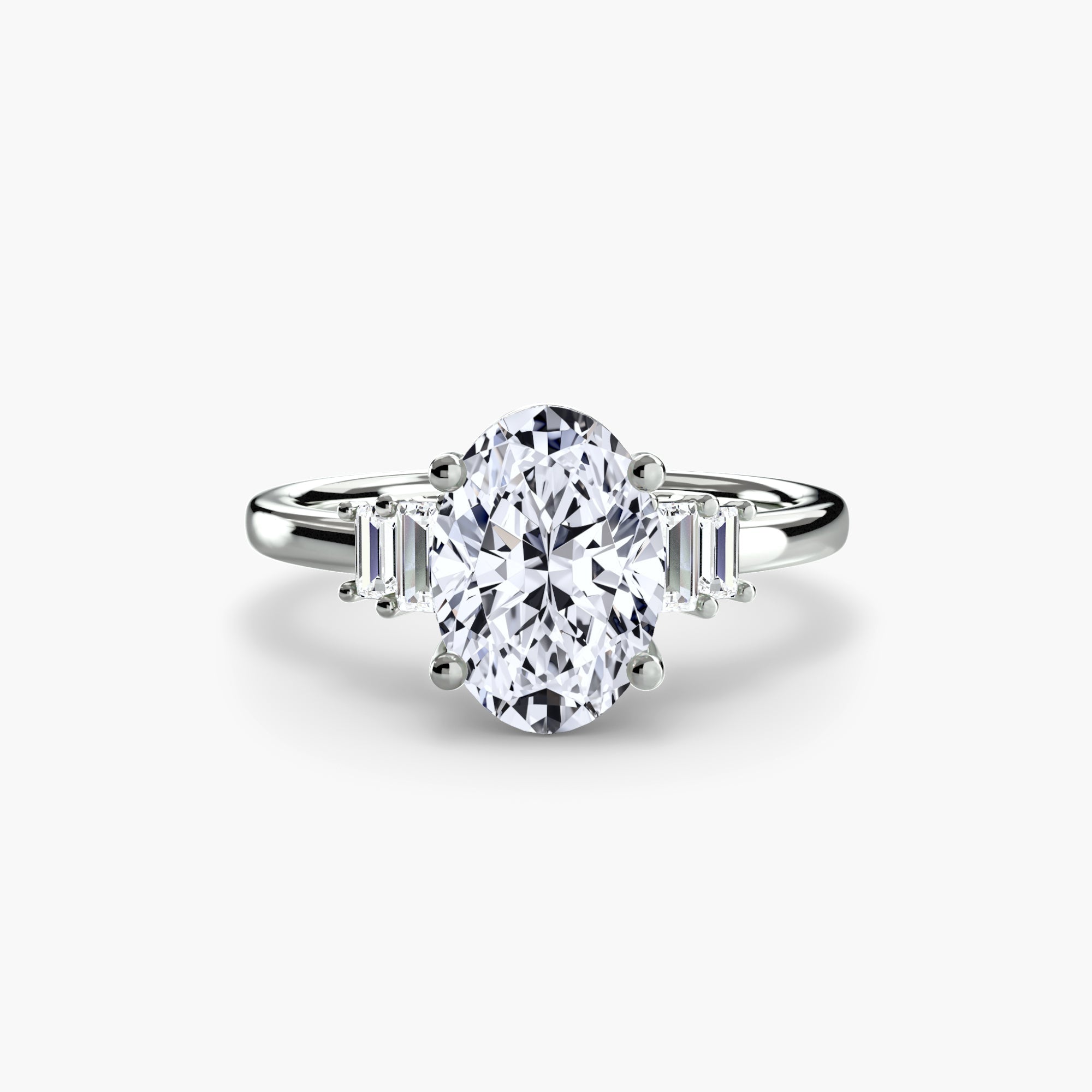 Baguette Accent Solitaire The Perfect Carat