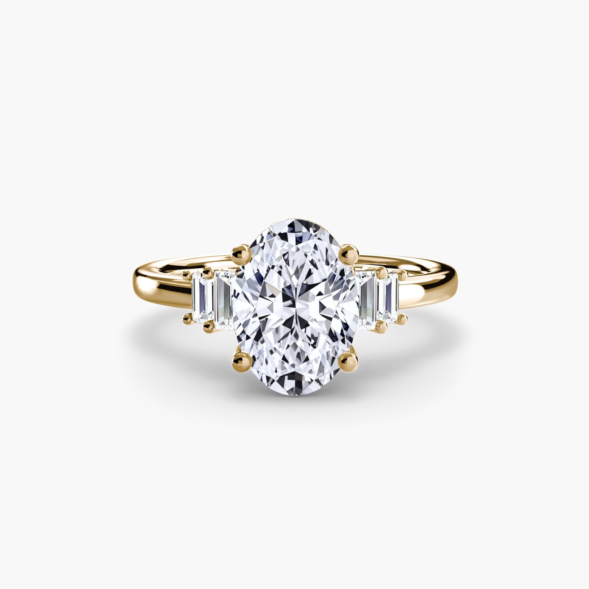 Baguette Accent Solitaire The Perfect Carat
