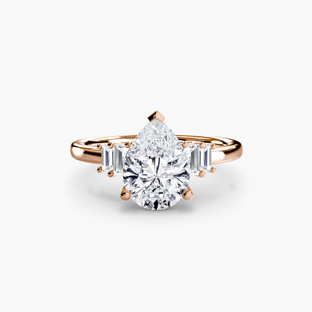 Baguette Accent Solitaire The Perfect Carat