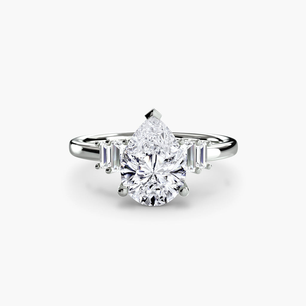 Baguette Accent Solitaire The Perfect Carat