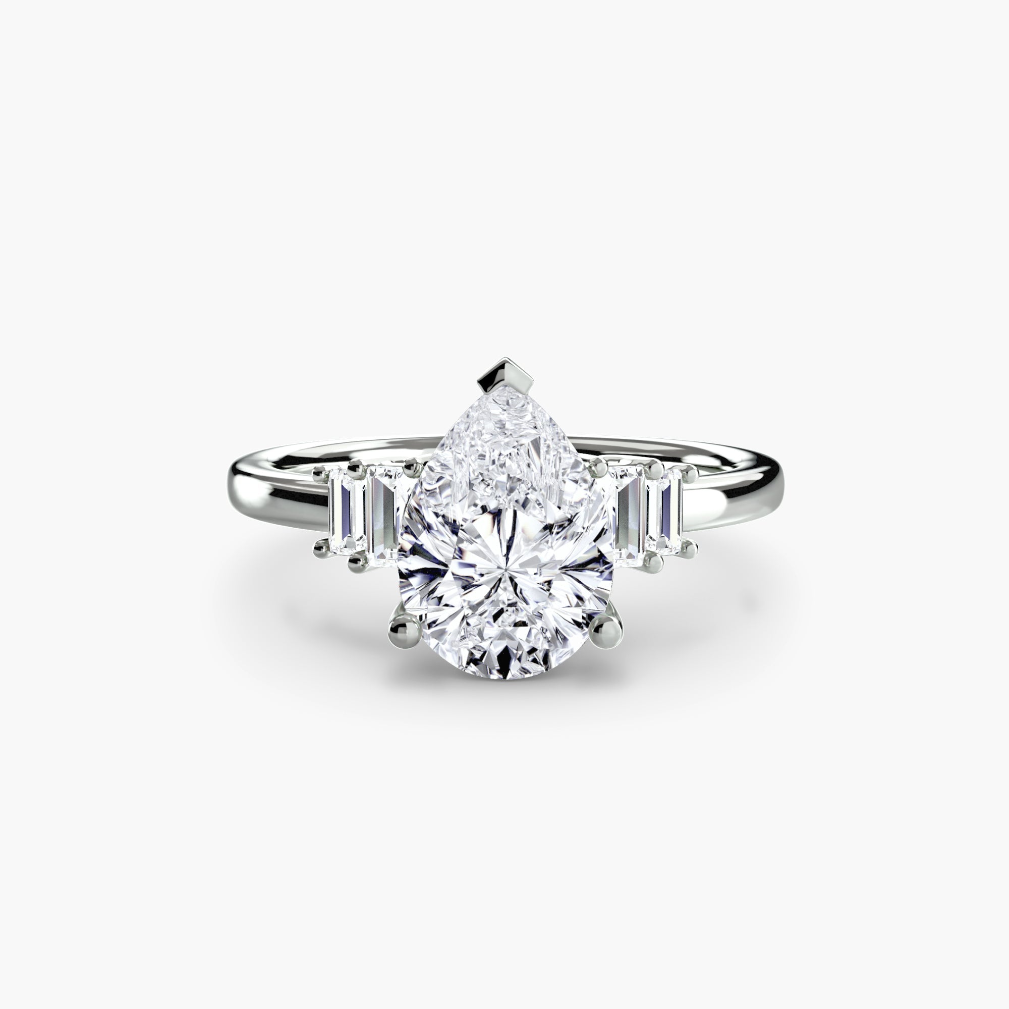 Baguette Accent Solitaire The Perfect Carat