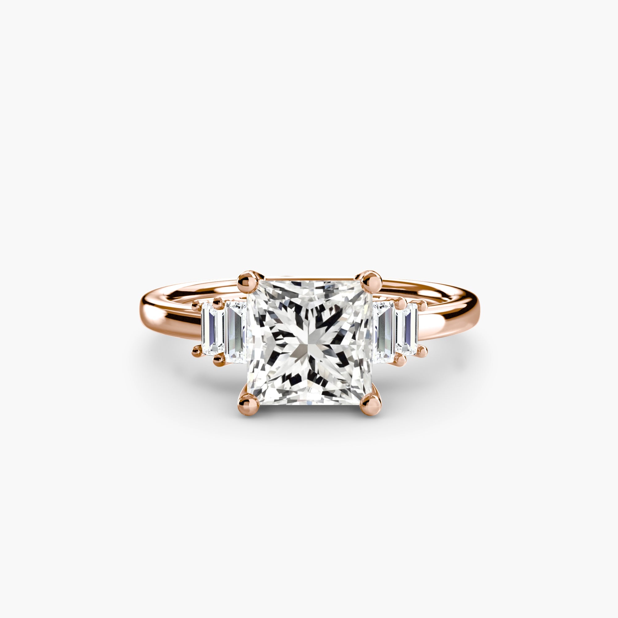 Baguette Accent Solitaire The Perfect Carat