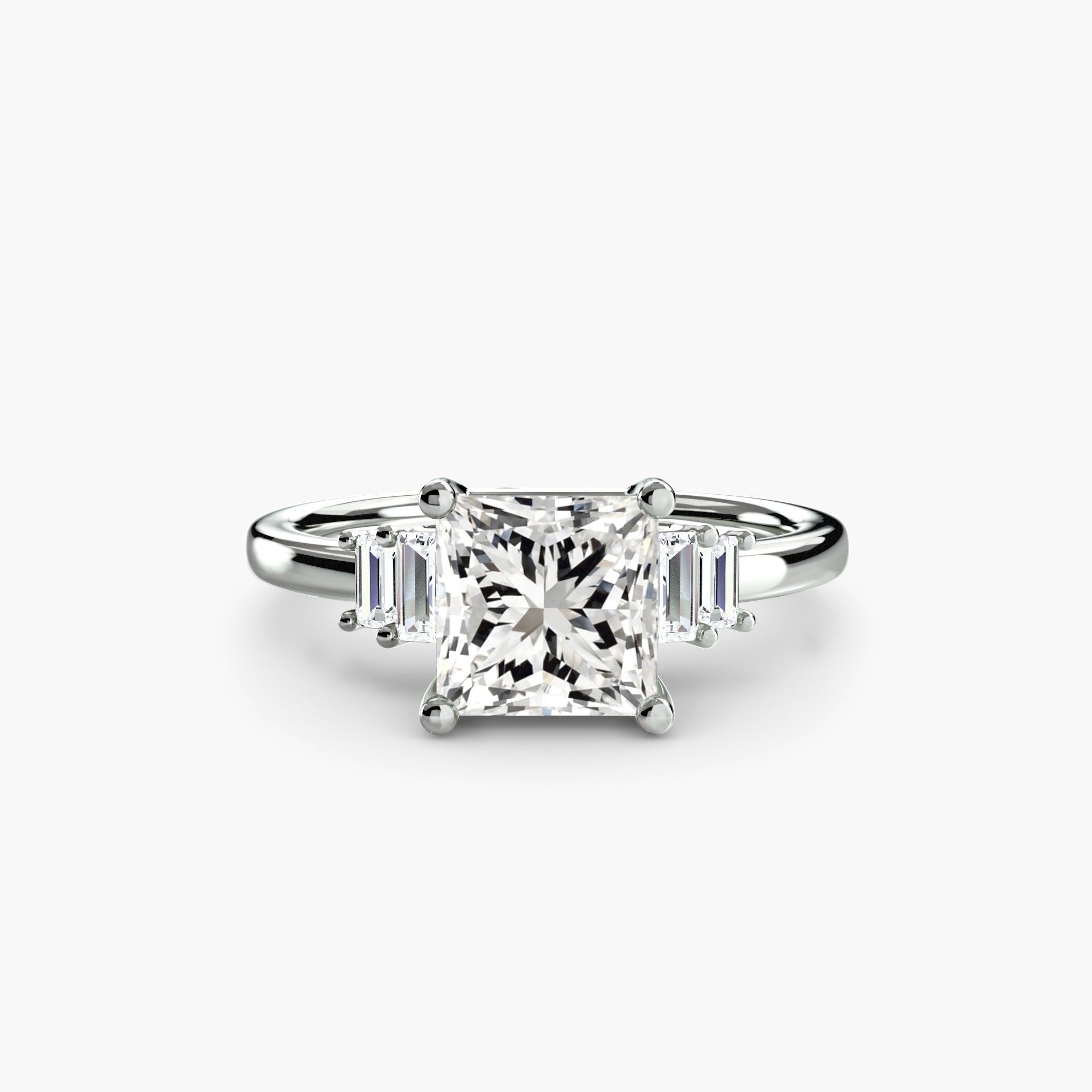 Baguette Accent Solitaire The Perfect Carat
