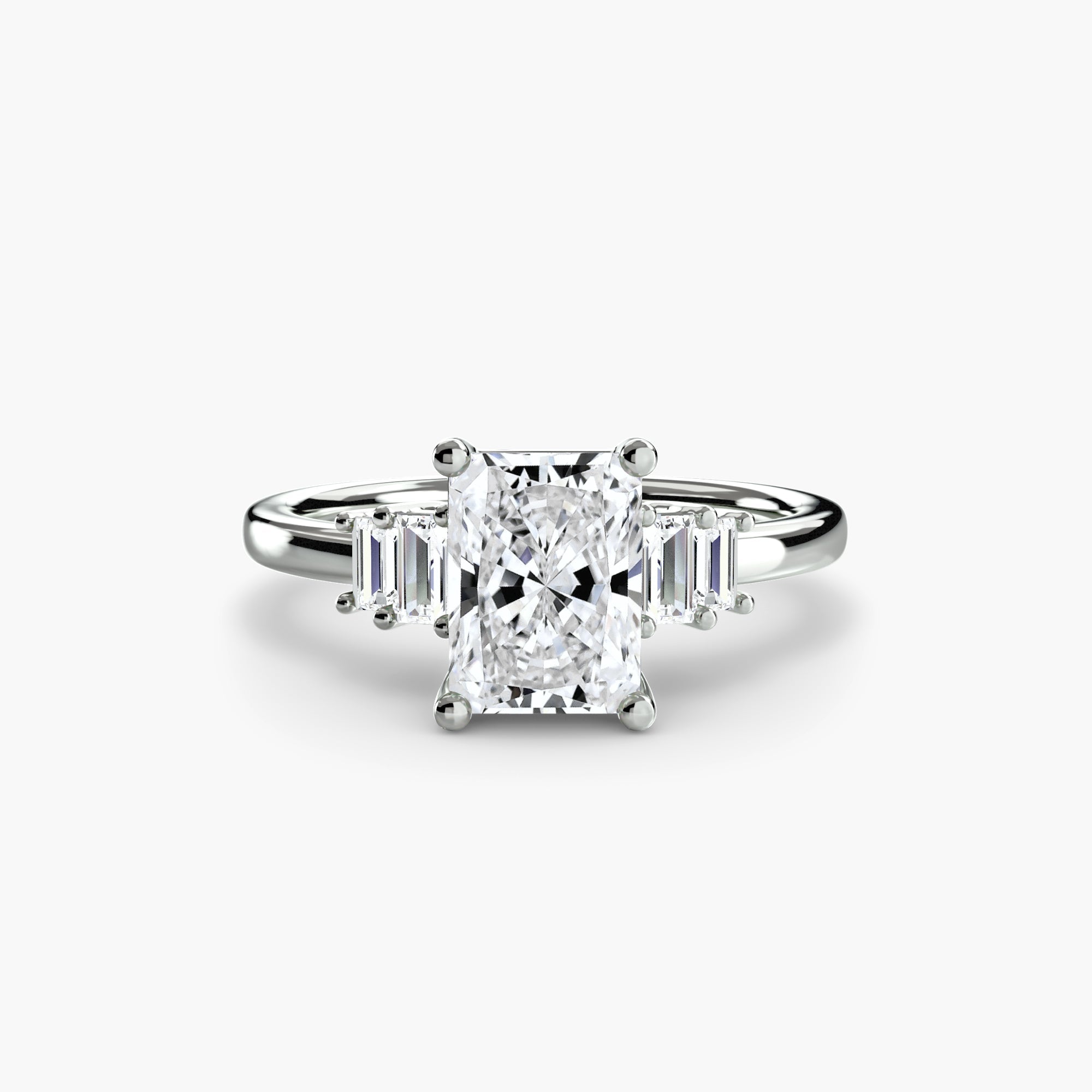 Baguette Accent Solitaire The Perfect Carat