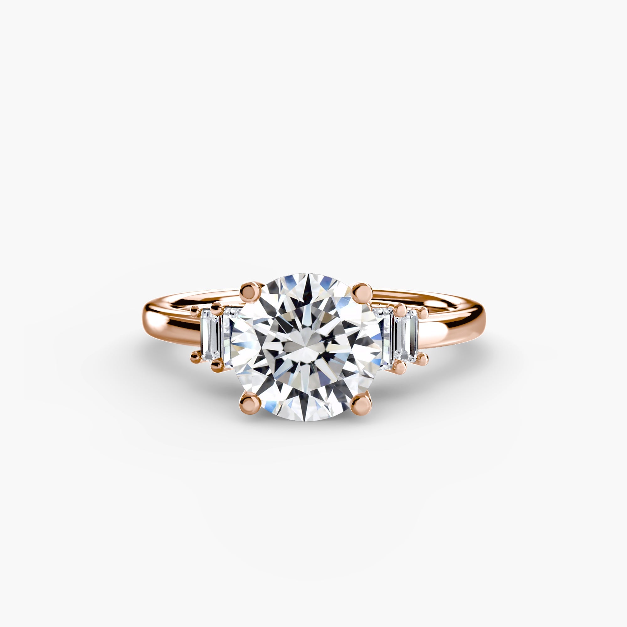 Baguette Accent Solitaire The Perfect Carat