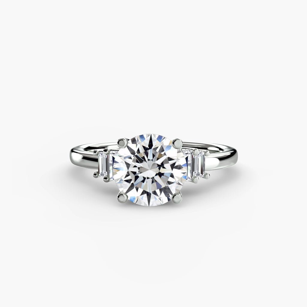 Baguette Accent Solitaire The Perfect Carat