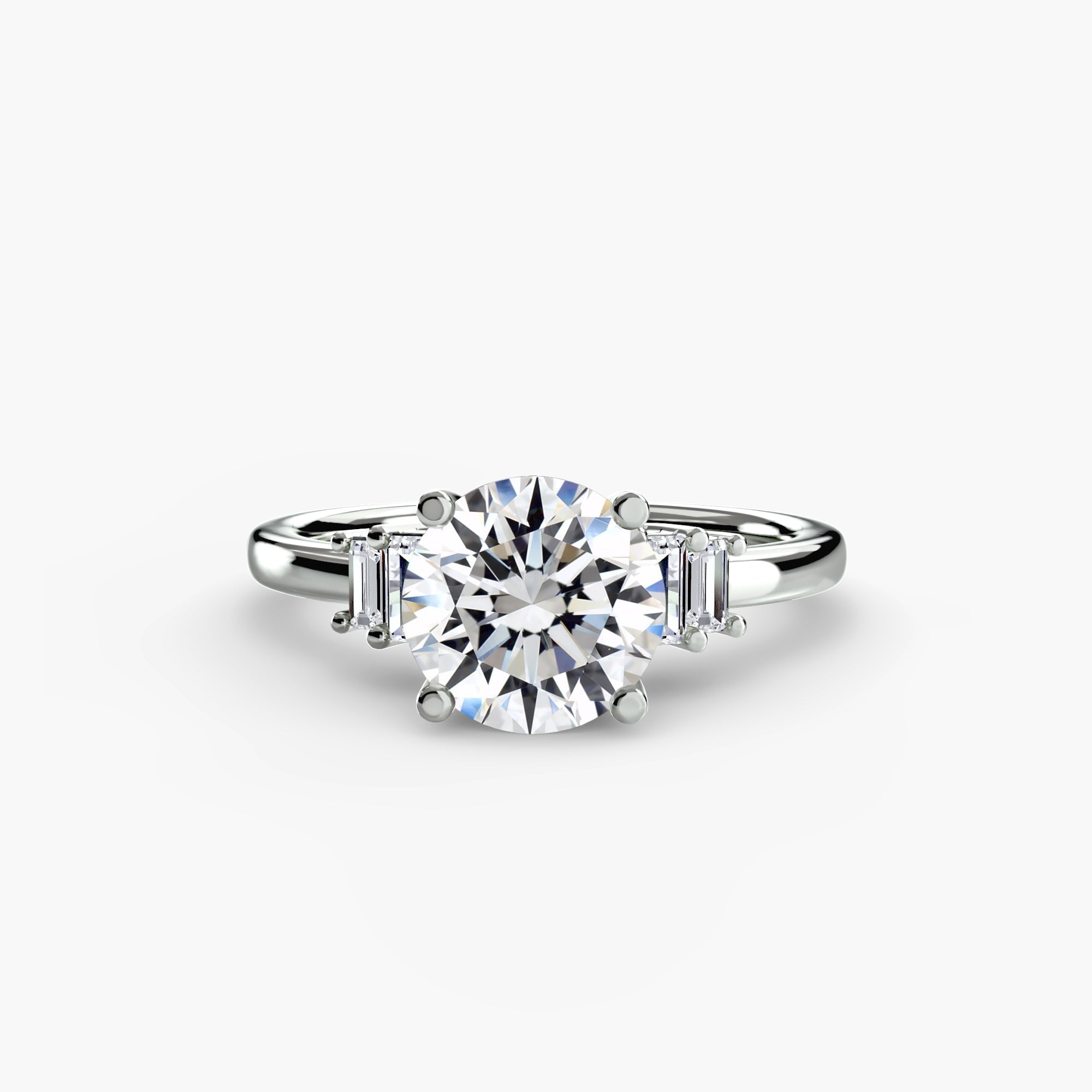 Baguette Accent Solitaire The Perfect Carat