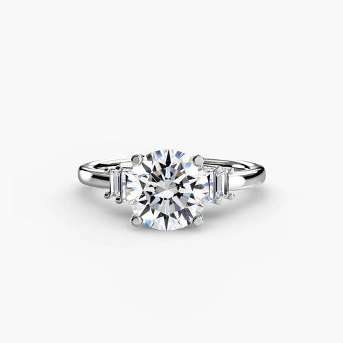Baguette Accent Solitaire The Perfect Carat