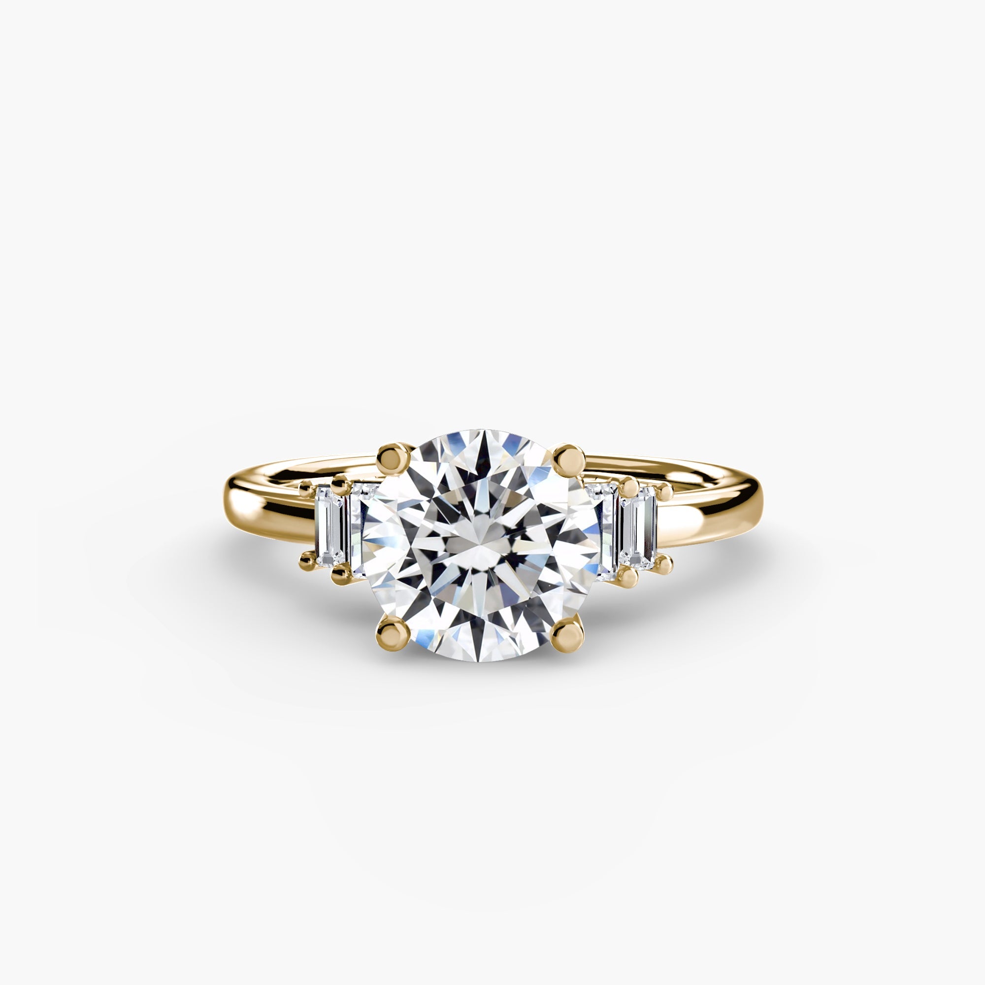 Baguette Accent Solitaire The Perfect Carat
