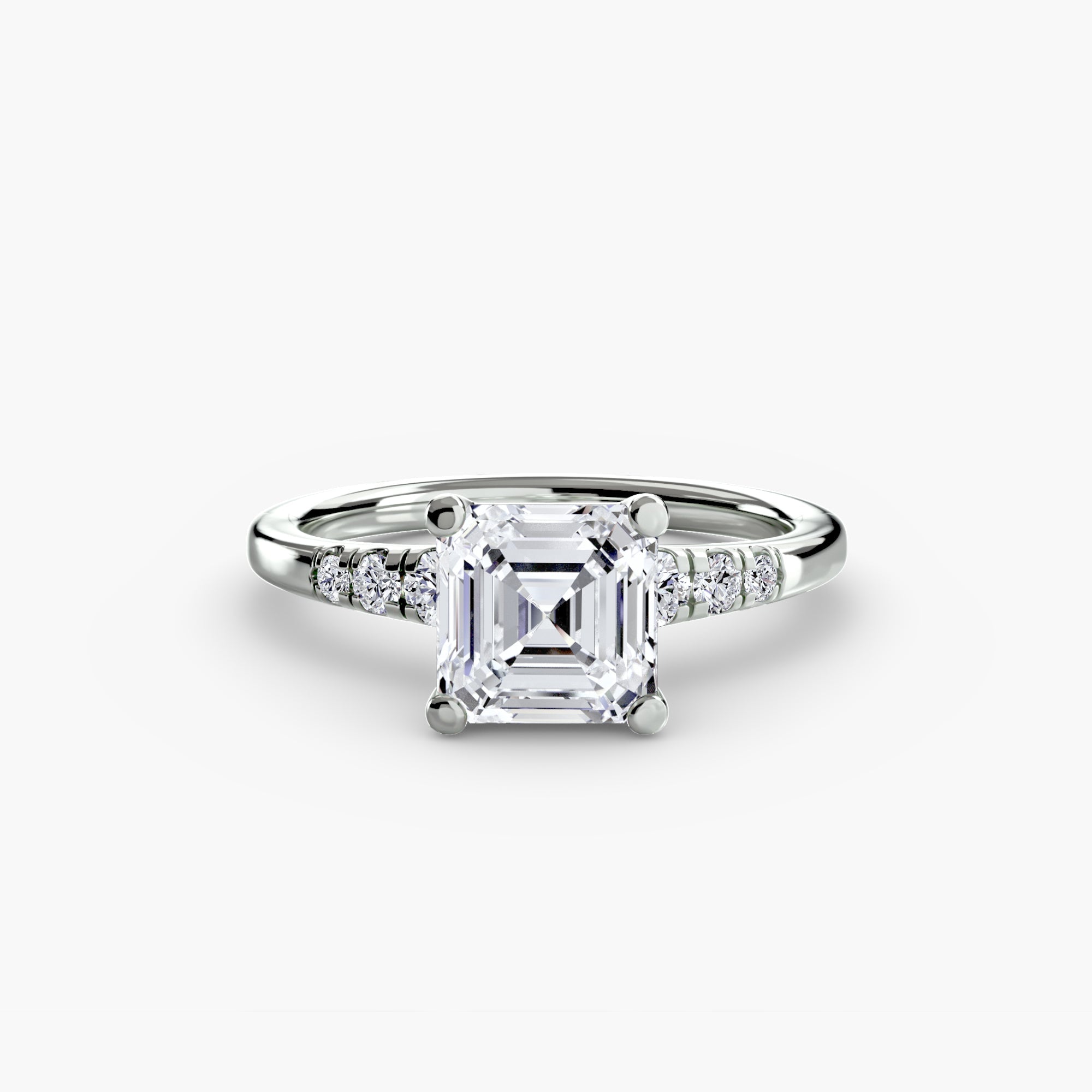 Solitaire with Shoulder Accents The Perfect Carat
