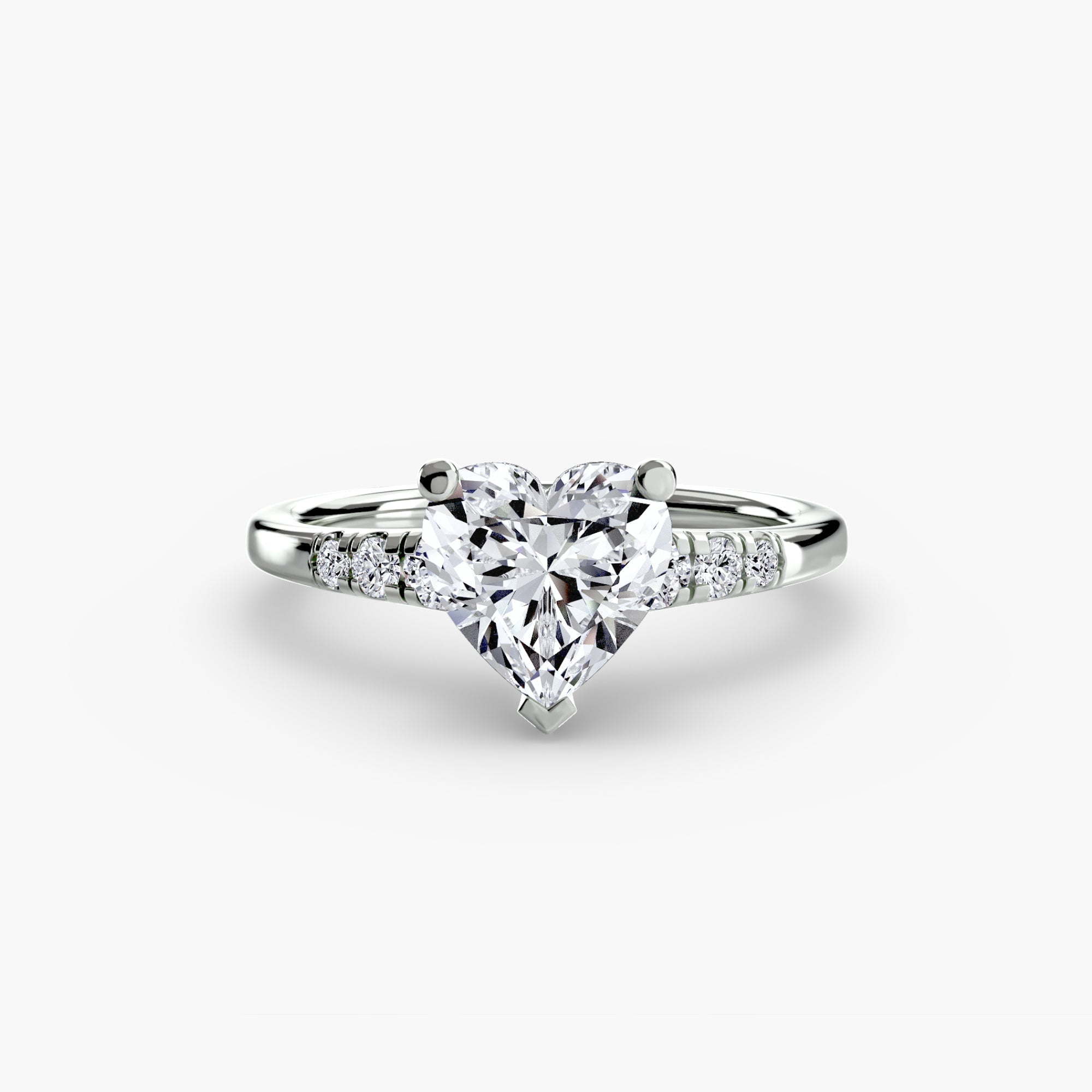 Solitaire with Shoulder Accents The Perfect Carat