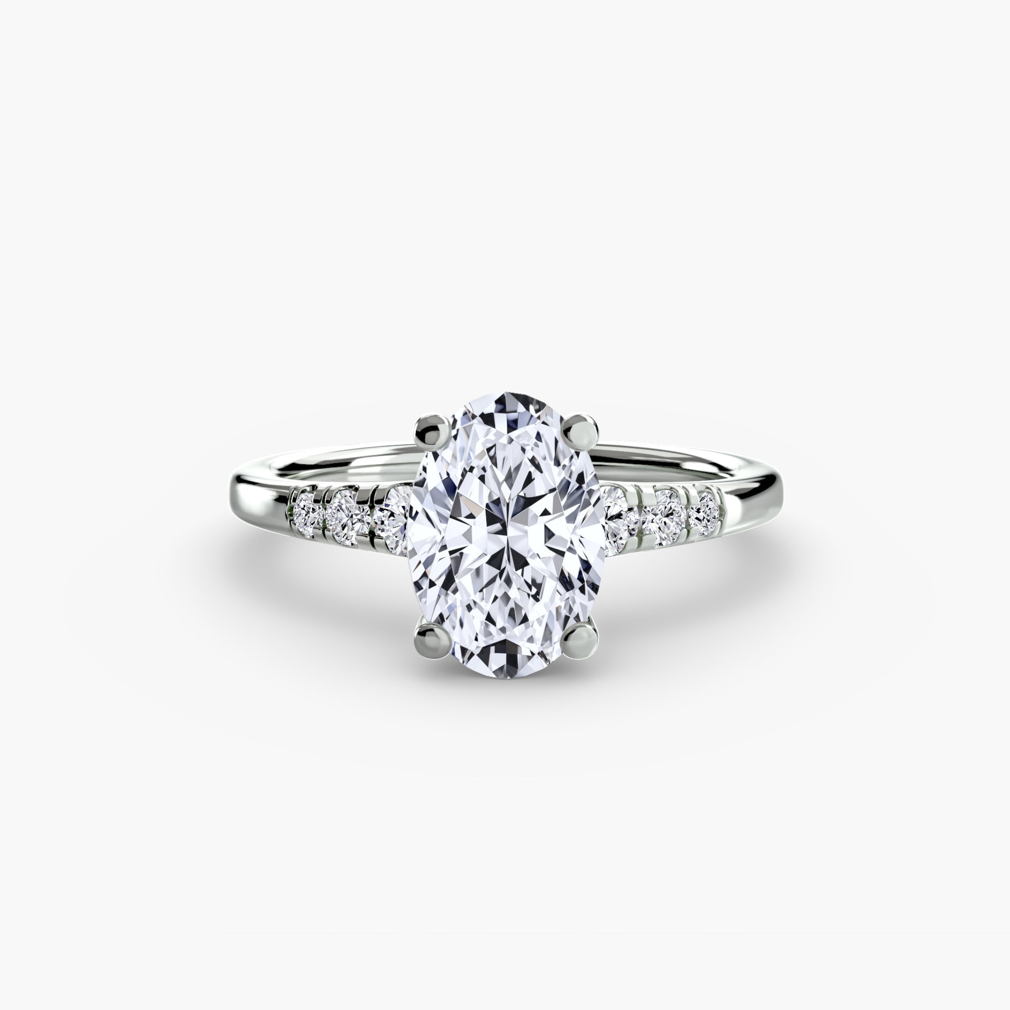 Solitaire with Shoulder Accents The Perfect Carat
