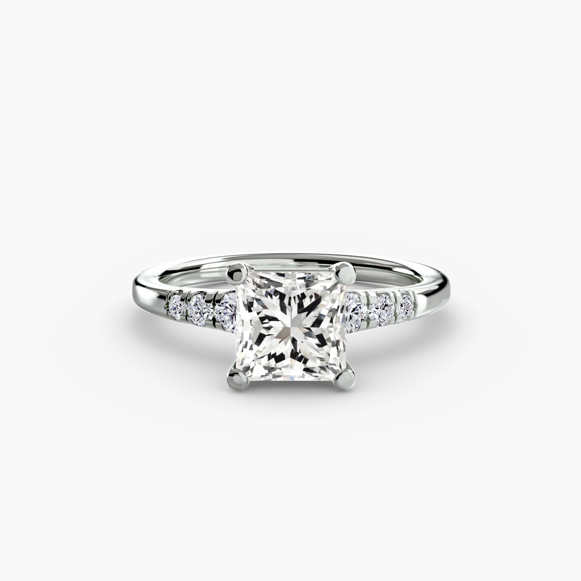 Solitaire with Shoulder Accents The Perfect Carat