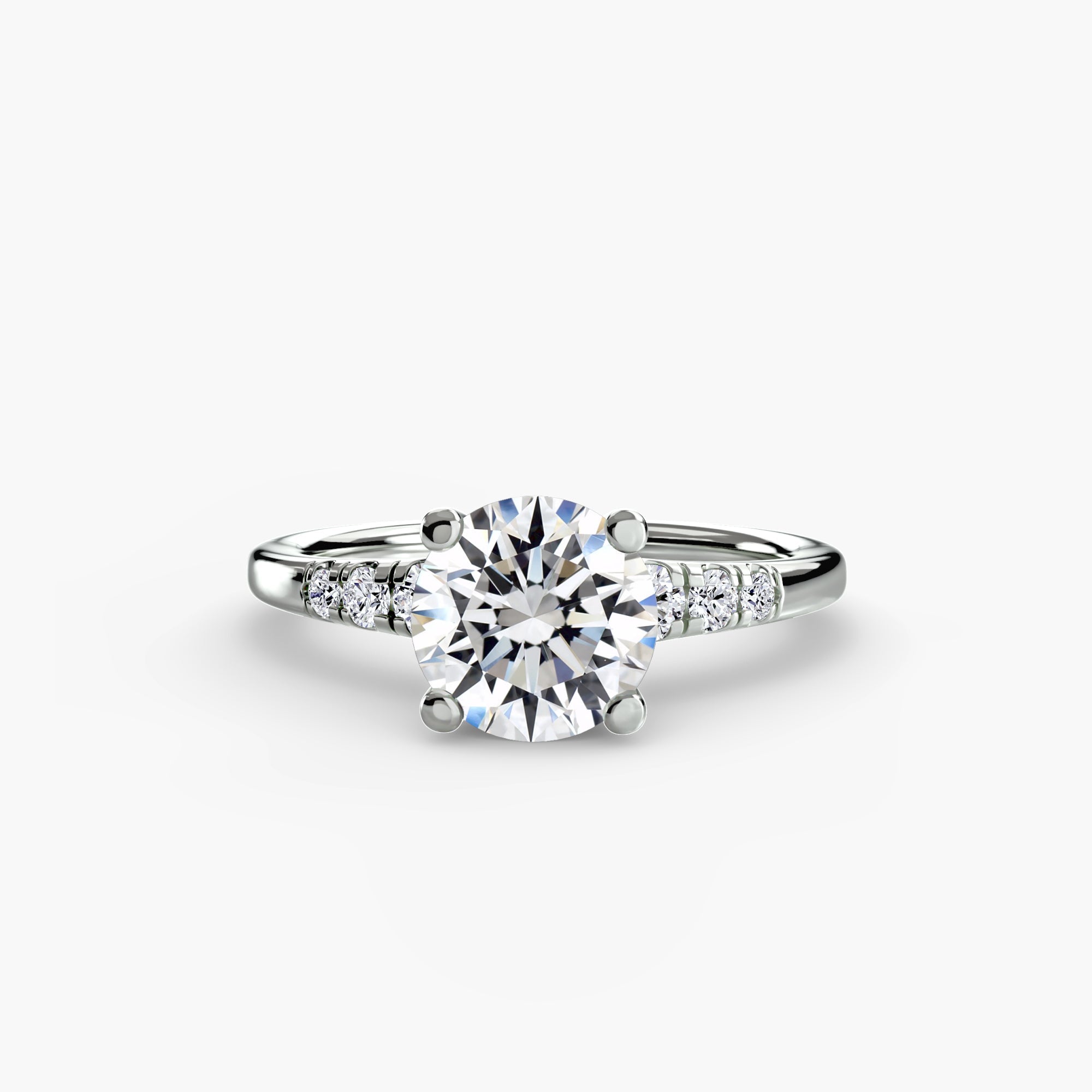 Solitaire with Shoulder Accents The Perfect Carat