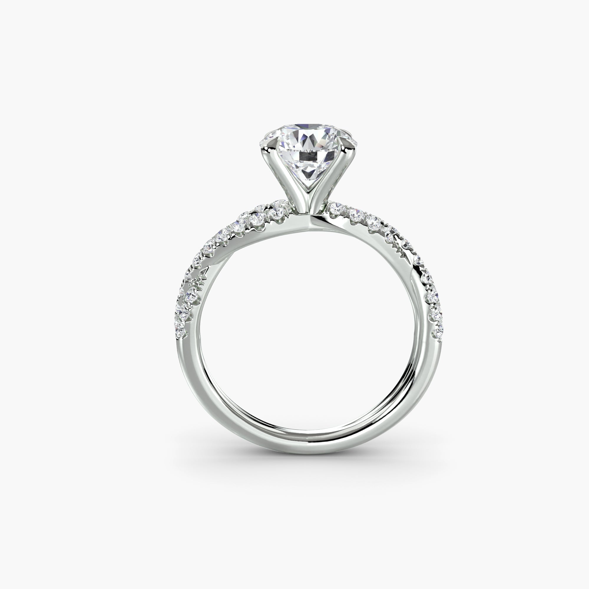 The Twisted Pavé Solitaire The Perfect Carat