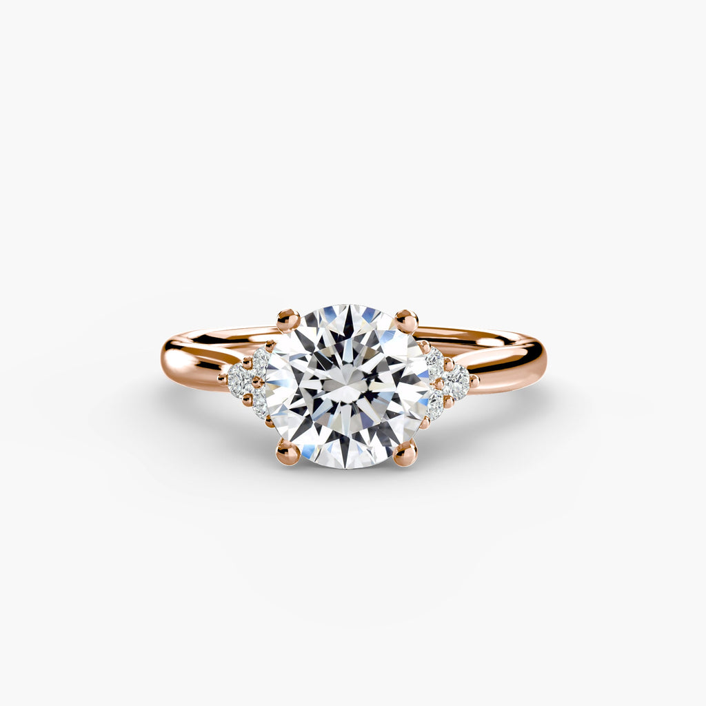 Solitaire with Cluster Shoulders The Perfect Carat