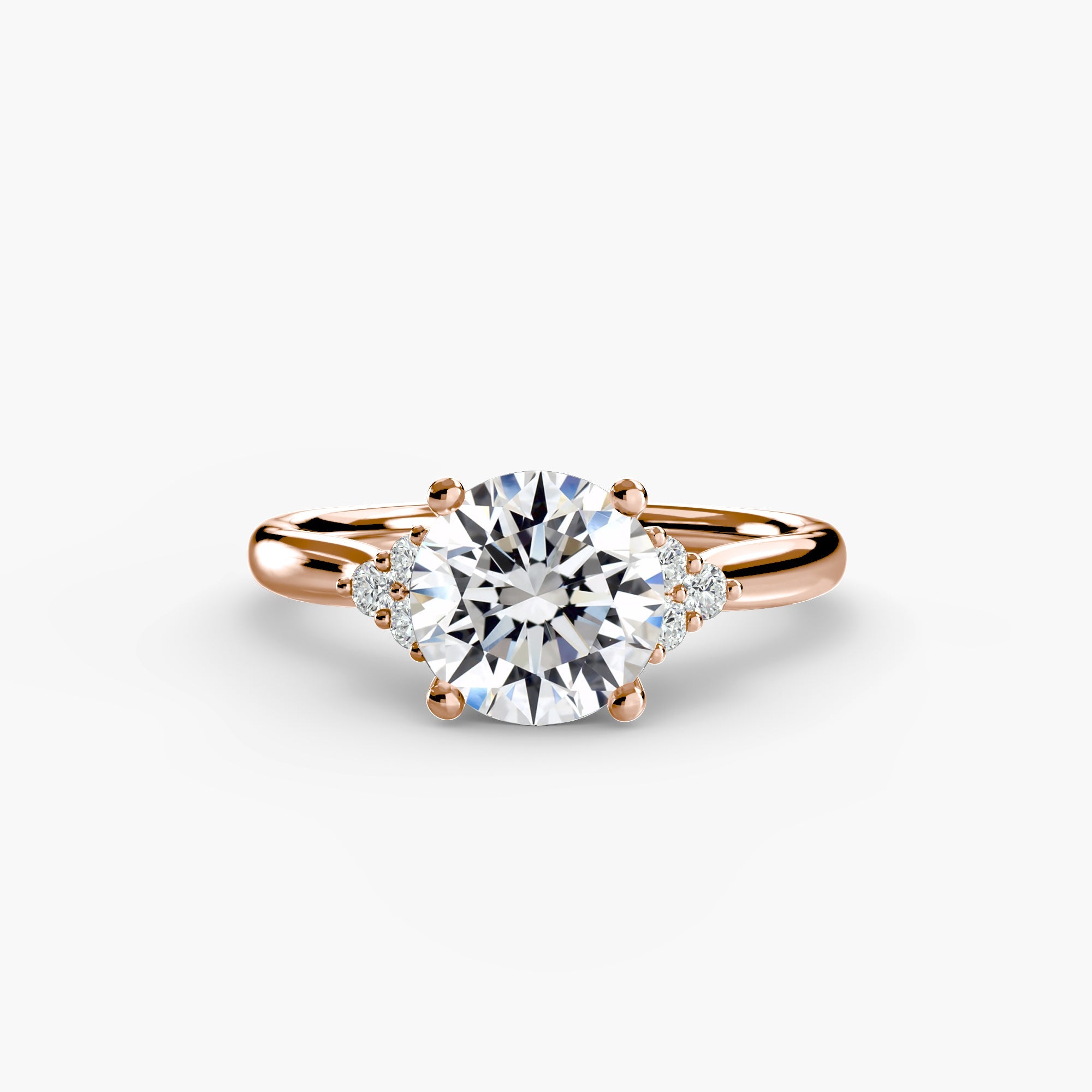 Solitaire with Cluster Shoulders The Perfect Carat