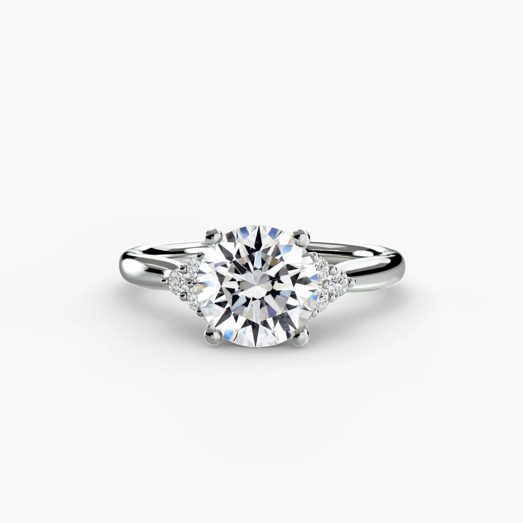 Solitaire with Cluster Shoulders The Perfect Carat