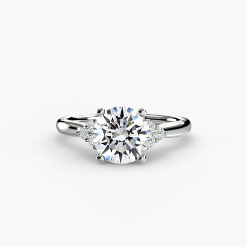 Solitaire with Cluster Shoulders The Perfect Carat