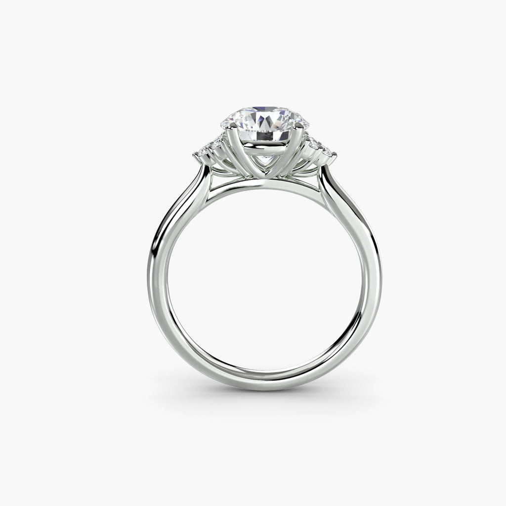 Solitaire with Cluster Shoulders The Perfect Carat